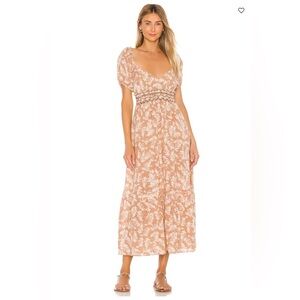 Free People Ellie Printed Maxi Dress Cottagecore Garden Outdoor Party Vacation
